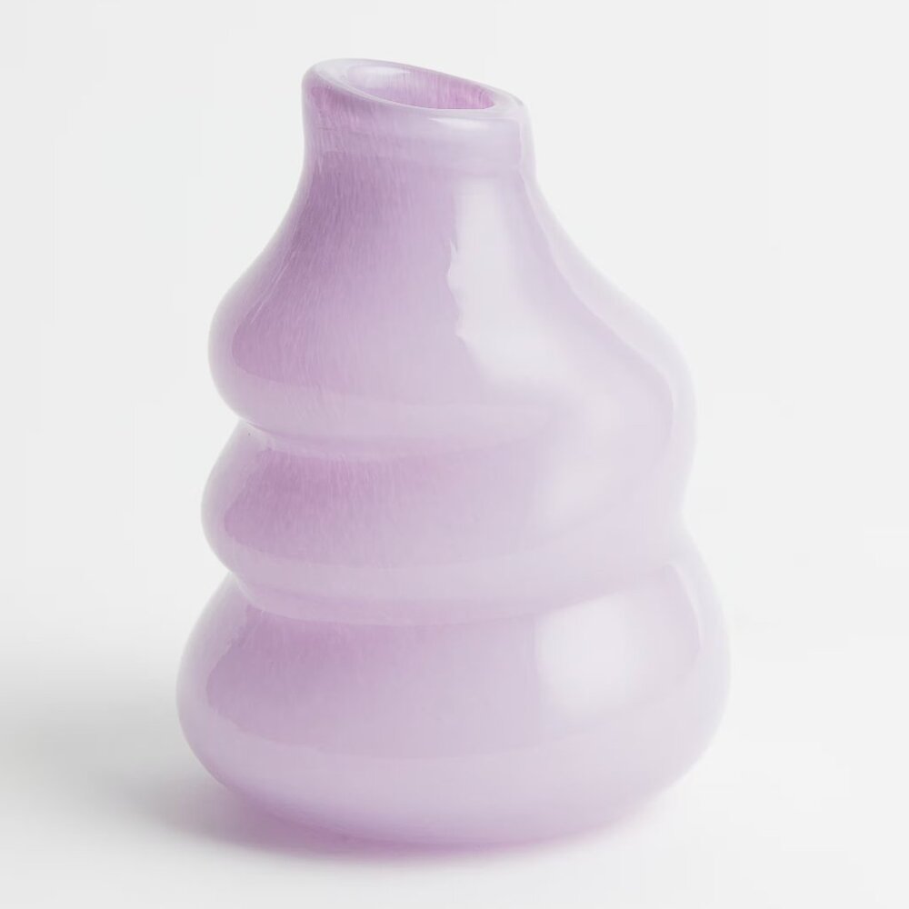 New HM Home Glass Vase light purple